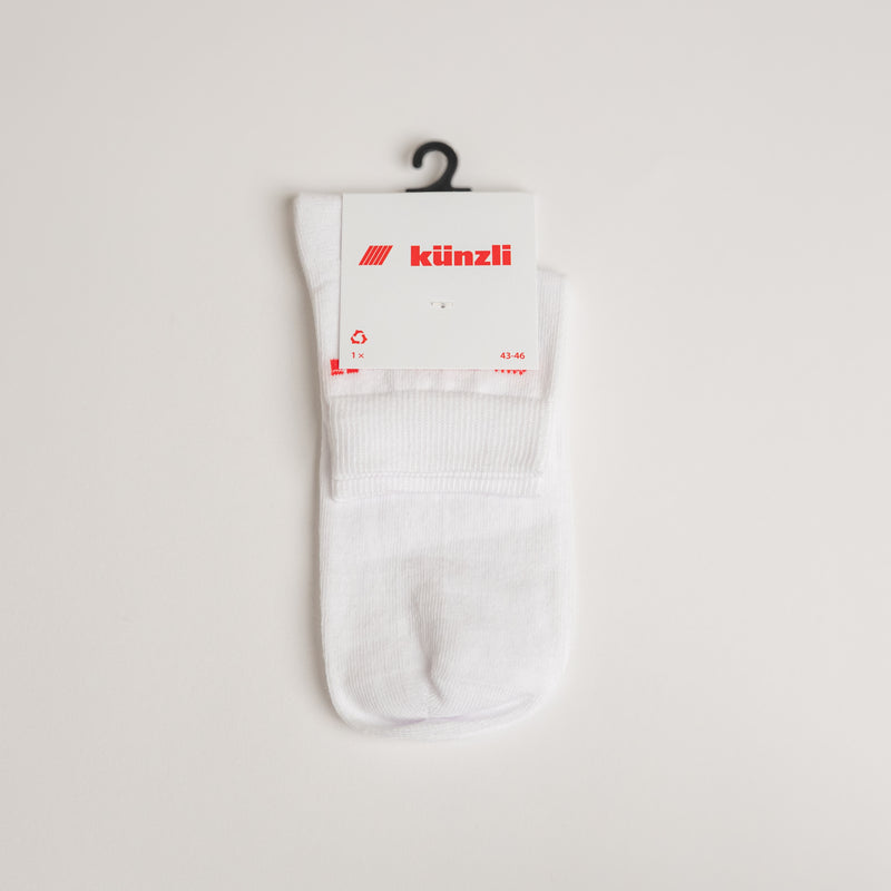 Socken tief – Weiss / Rot