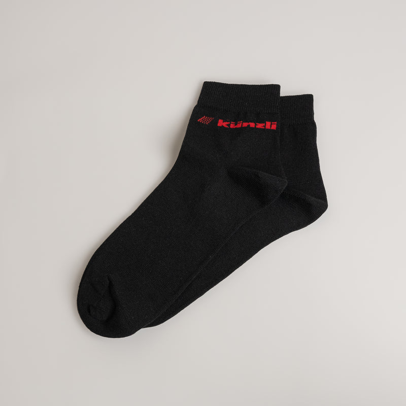 Socken tief – Schwarz / Rot